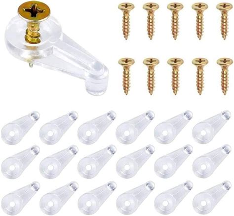Glass Retainer Clips Kit 100 Pack Glass Cabinet Clip Plastic Glass
