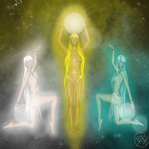 The Triple Goddesses Digital Art By Annette L Lemaire Fine Art America