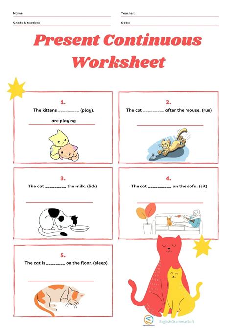 Present Continuous Tense Worksheets With Answers Englishgrammarsoft The Best Porn Website