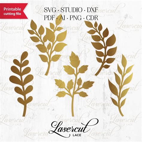 Greenery Branches Leaves Svg Bundle Cut File Cricut Spring Etsy
