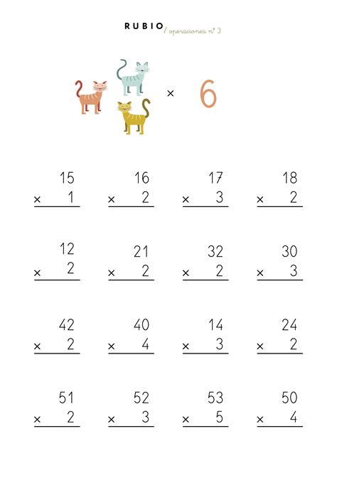 Ficha Multiplicaciones Por Una Cifra Multiplicar Primaria Cuadernos Be