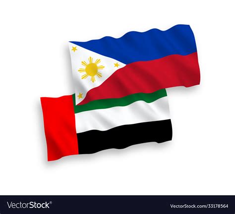 Flags United Arab Emirates And Philippines Vector Image