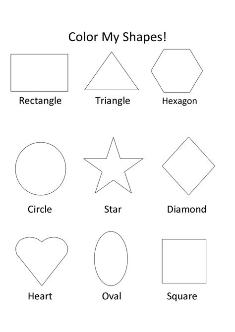 Free Printable Shapes Coloring Pages For Kids Preschool Shapes