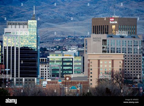 Boise Idaho Cityscape In December 2017 Stock Photo Alamy