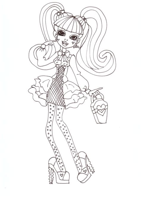 Monster High Draculaura Coloring Pages Printable Coloring Pages