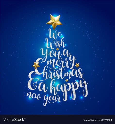 Blue Merry Christmas Banner Background Royalty Free Vector