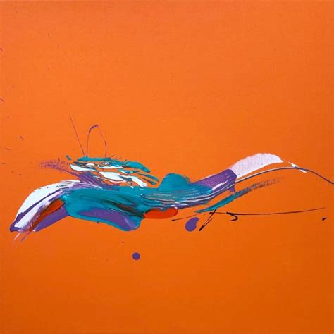 Orange Abstract Painting Modern Art Warm Colors Indie Ru