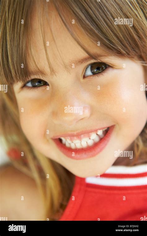 Portrait Of Girl Smiling Stock Photo Alamy