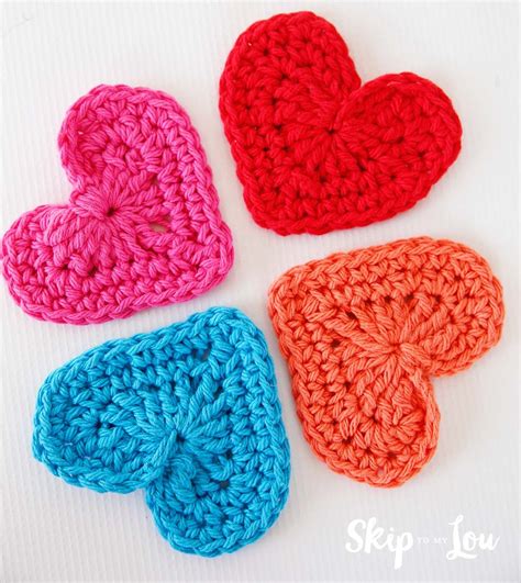 Heart Crochet Pattern Easy Crochet Heart Garland Pattern Skip To My Lou