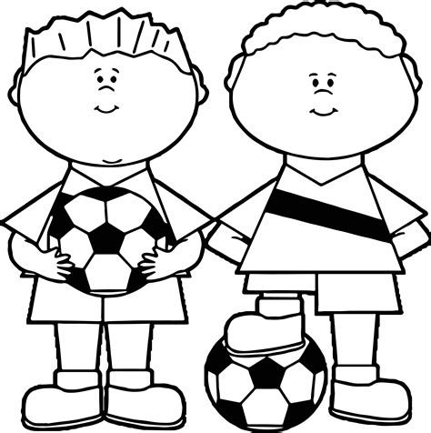 Soccer Boy Coloring Page Coloring Pages