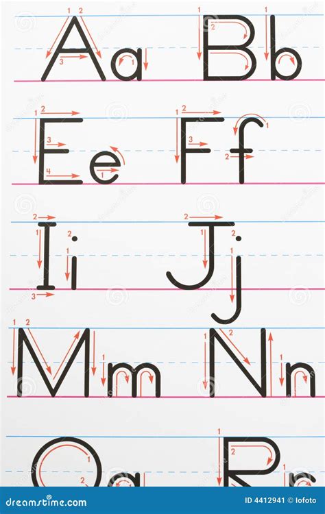 Alphabet Handwriting Stock Image Image Of Indoors Concept