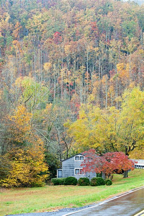 A Rainy Autumn Day In North Carolina Stock Image Image