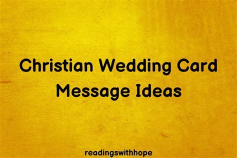 Christian Wedding Card Message Ideas