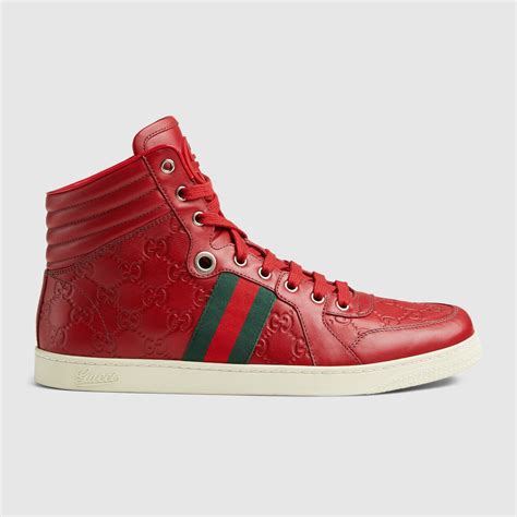 Gucci Sale Guccissima Leather High Top Sneaker 221825a9l906461
