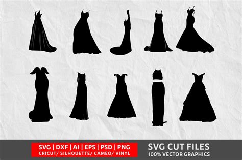 Wedding Dress SVG Cut File By buzzaart | TheHungryJPEG.com