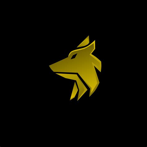 Illustration Vector Graphic Of Logo Design Head Wolf Gold 4241334