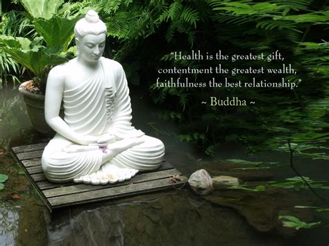 Wallpaper With Positive Quote By Lord Buddha Health Is