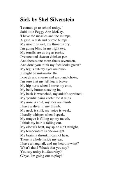 Shel Silverstein Poems About Love