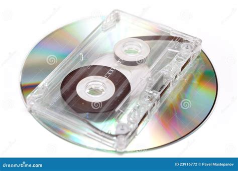 Audio Tape Cassette And Digital Compact Disc Stock Photo Image Of
