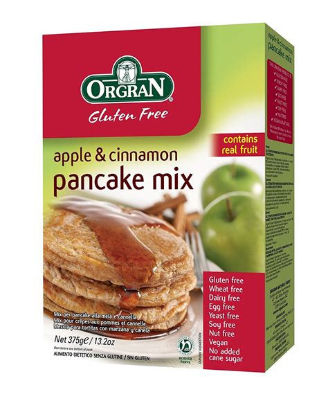 Orgran Gluten Free Apple Cinnamon Pancake Mix 132 Oz Gluten Free
