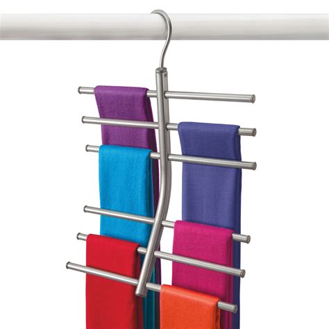 144232 Hanging Tiered Scarf Holder Platinum Lynk Inc