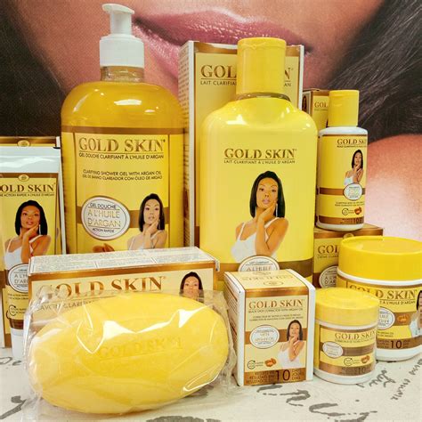 Gold Skin Lightening 7 Piece Face And Body Kit With Argan Oil Afro