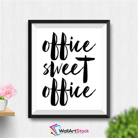 Printable Office Sweet Office Wall Art Motivational Poster