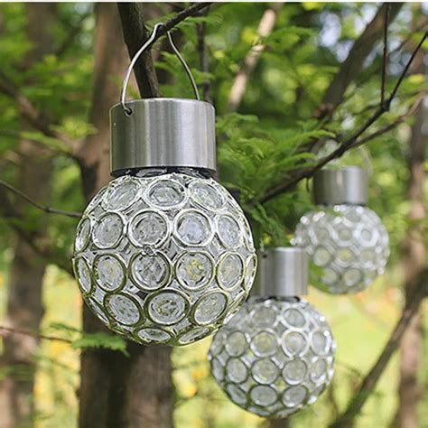 Buy Solar Ball Hanging Led Lamp Outdoor Color Changing
