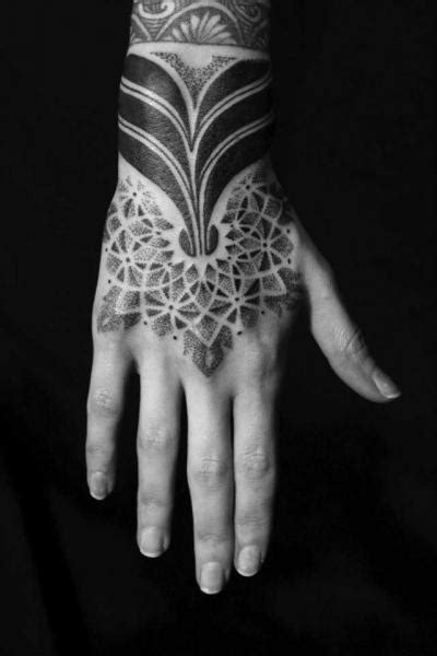 Hand Tribal Dotwork Tattoo By Sakrosankt