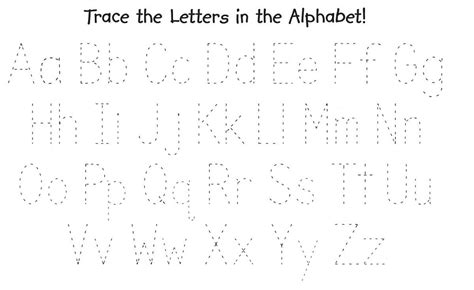Free Traceable Alphabet K5 Worksheets