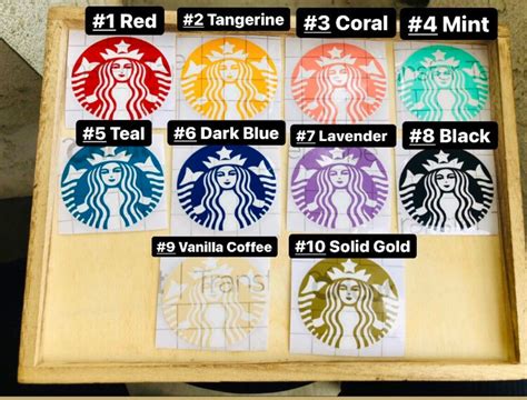 Starbucks Logo Decal Stickers For Reusable Venti Cold Cups Etsy