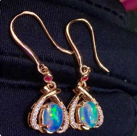 Opal Drop Earring 05ct2pcs Gemstone Free Shipping 925 Sterling Silver