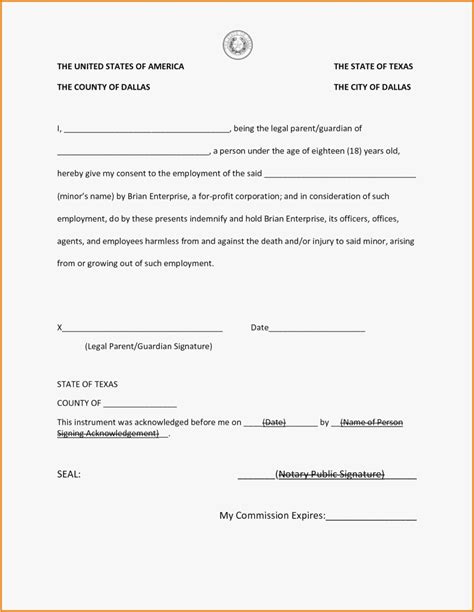 Notarized Letter Template Word
