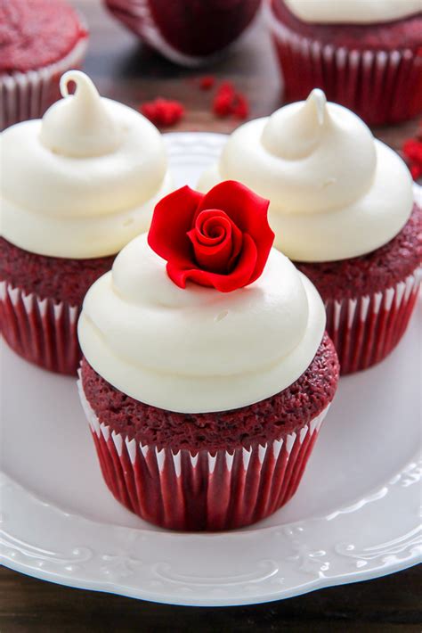 Whip up a batch this holiday season or anytime of the year. One Bowl Red Velvet Cupcakes - Baker by Nature