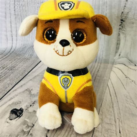 Ty Beanie Boo Rubble Paw Patrol Dog 15cm 6” For Sale Online Ebay