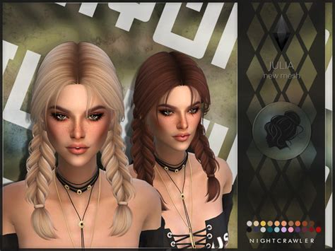 Julia Hair By Nightcrawler Sims At Tsr Sims 4 Updates