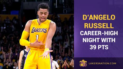 Lakers Rookie Dangelo Russell Scores 39 Ice In My Veins Celebration