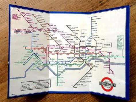 Original 1936 No2 London Underground Pocket Map By Harry Beck