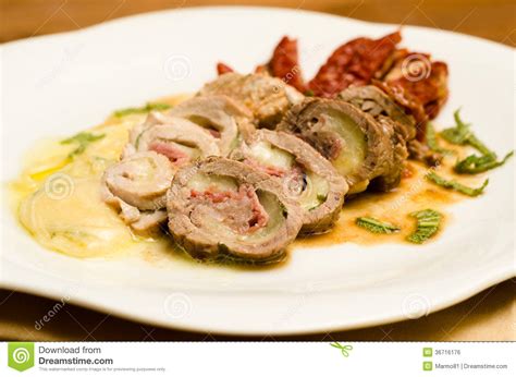 Stuffed Beef Rolls Stock Photo Image Of Restaurant Meat 36716176