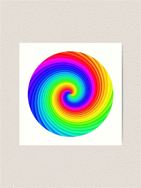 Spiraling Rainbow Art Print For Sale By Professorjaytee Redbubble