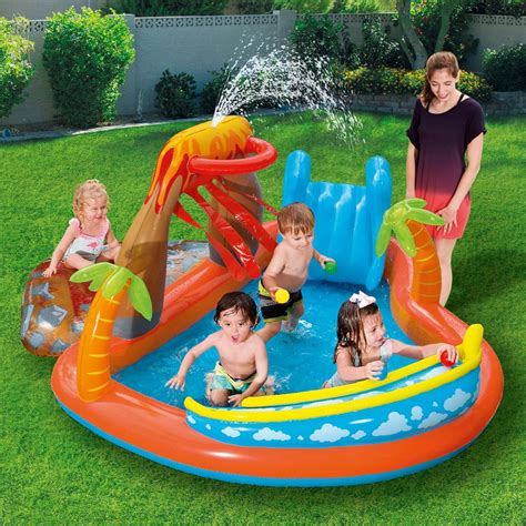 Inflatable Childrens Pool Bestway Lava Lagoon 265x265x104 Cm