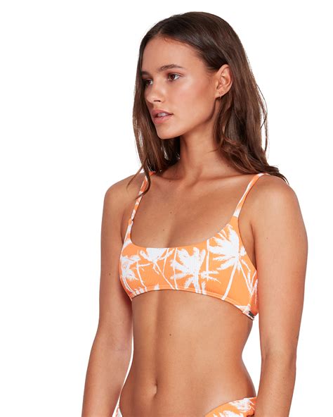 Billabong Pretty Palms Bralette Bikini Top Papaya Surfstitch