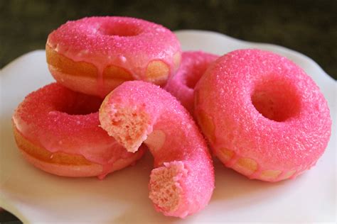 Life Is Sweets Delicious Hot Pink Baked Donuts
