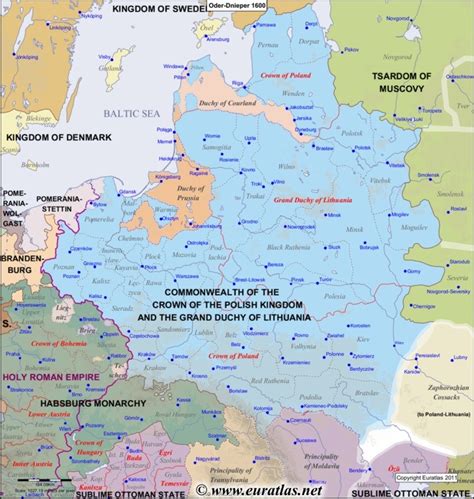 Euratlas Periodis Web Map Of The Oder Dnieper Area In 1600