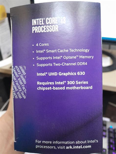 Intel Core I3 8100 Lga1151 Processor 8th Gen Computers And Tech Parts