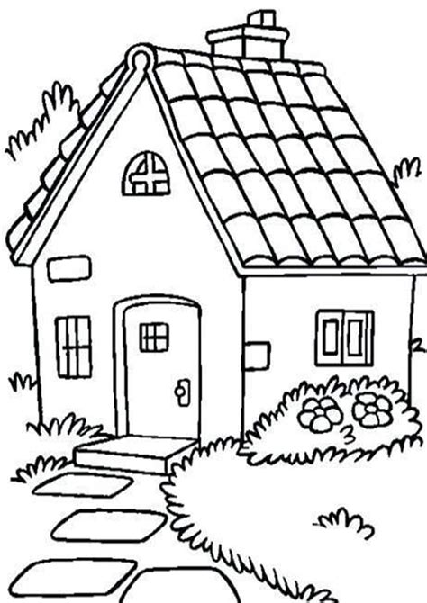 Free And Easy To Print House Coloring Pages Easy Coloring Pages House