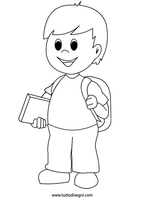Puoi stampare, scaricare il disegno o guardare gli altri disegni simili a questo. Bambino con zaino - TuttoDisegni.com