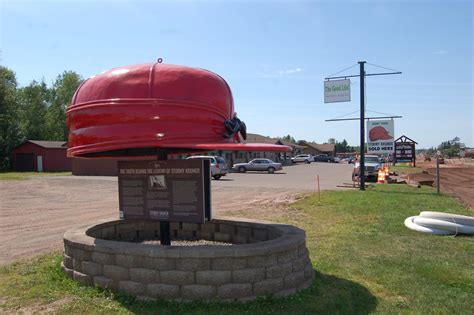 Worlds Largest Stormy Kromer Hat Sculpture World Record In Ironwood