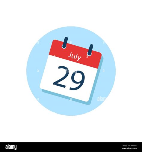 White Daily Calendar Icon July In A Flat Design Style Easy To Edit