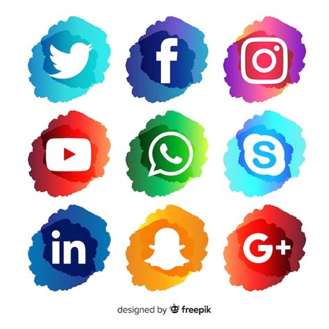 Free Vector Social Media Logo Collection